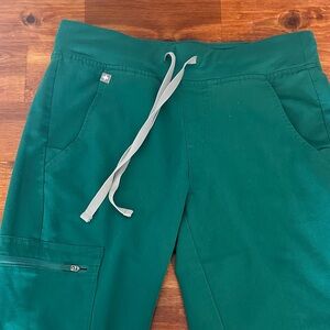Figs hunter green Zamora jogger scrub pants